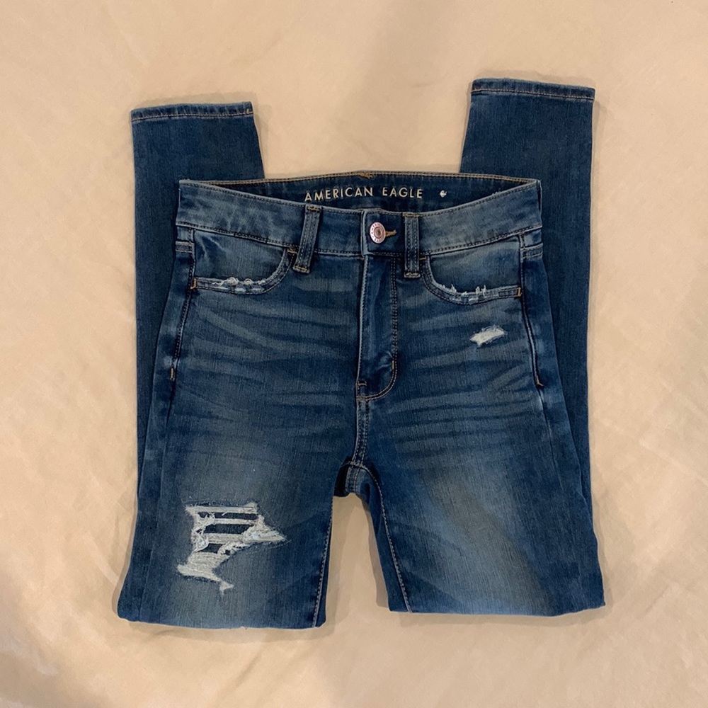 American Eagle Hi-Rise Jegging Crop Sz 0